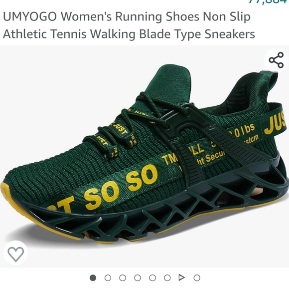UMYOGO Women's Dark Green Blade Type Running Athletic Sneakers Eu 40.  Size 9 - Picture 8 of 10